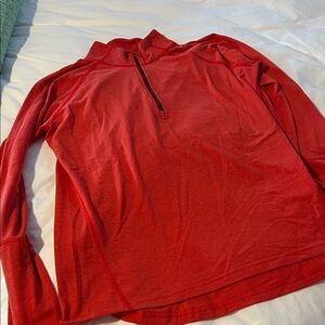 Stio Red Long-Sleeve Quarter-Zip Top